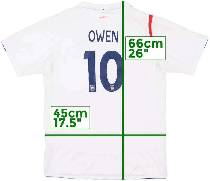 2005-07 England Home Shirt Owen #10 - 6/10 - (XL.Boys)