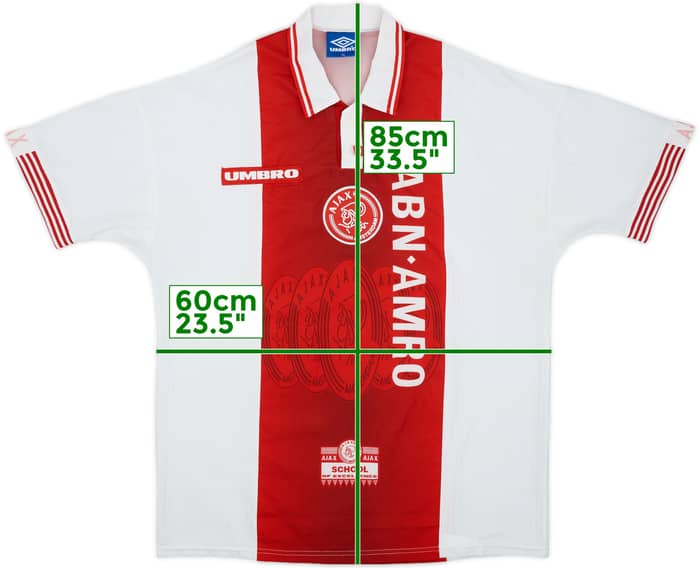 1997-98 Ajax Home Shirt F.De Boer #4 - 7/10 - (XL)