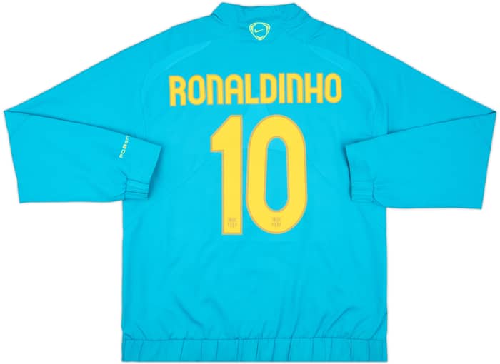 2007-08 Barcelona Nike Track Jacket Ronaldinho #10 - 7/10 - (L)