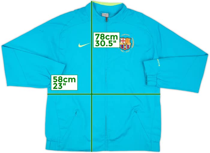 2007-08 Barcelona Nike Track Jacket Ronaldinho #10 - 7/10 - (L)