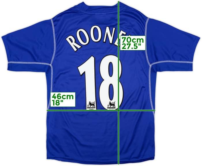 2002-03 Everton Home Shirt Rooney #18 - 9/10 - (L)