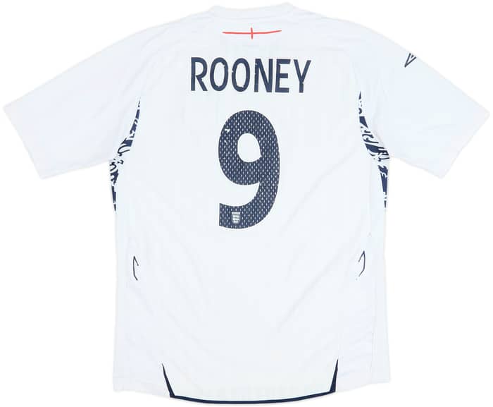 2007-09 England Home Shirt Rooney #9 - 4/10 - (M)