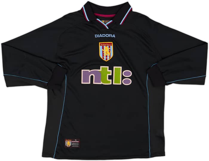 2000-01 Aston Villa Away L/S Shirt Ginola #14 - 8/10 - (S)