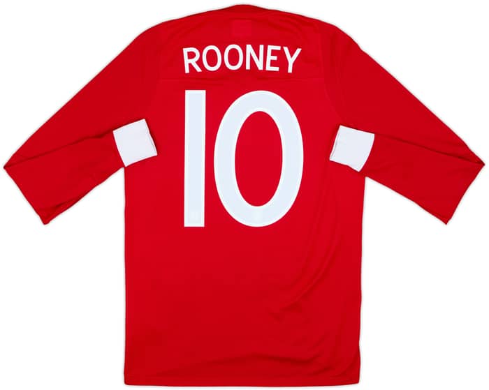 2010-11 England Away L/S Shirt Rooney #10 - 8/10 - (XS)