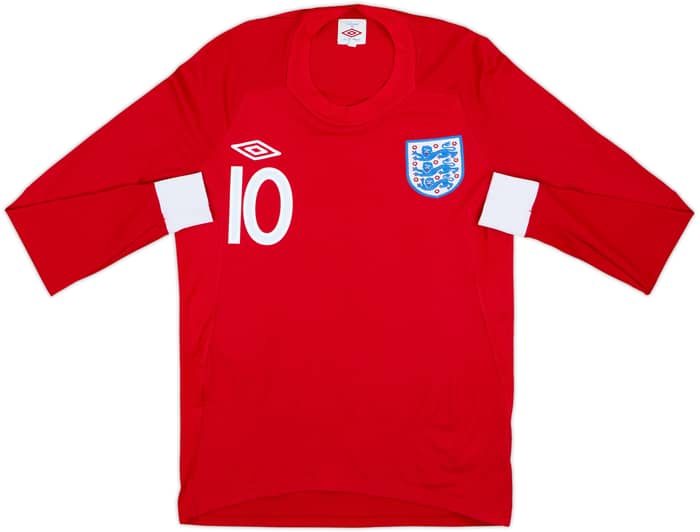 2010-11 England Away L/S Shirt Rooney #10 - 8/10 - (XS)