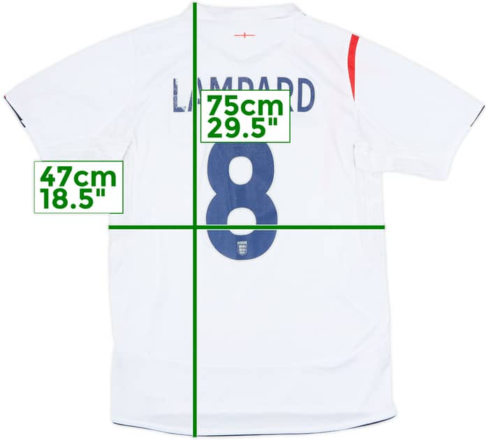 2005-07 England Home Shirt Lampard #8 - 5/10 - (S)