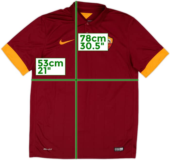2015-16 Roma Home Shirt De Rossi #16 - 10/10 - (M)