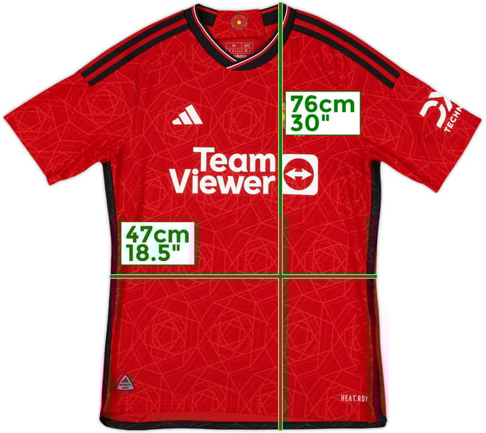 2023-24 Manchester United Authentic Home Shirt Mainoo #37 - 10/10 - (M)