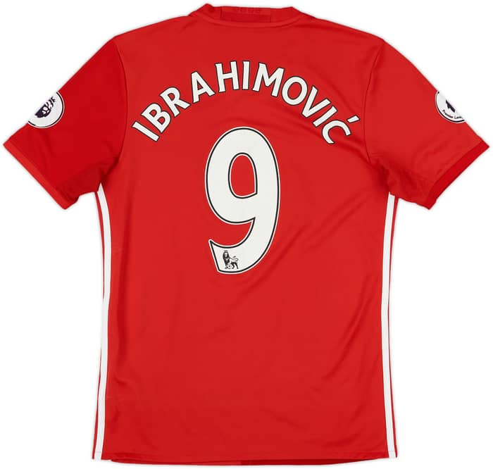 2016-17 Manchester United Home Shirt Ibrahimovic #9 - 6/10 - (S)