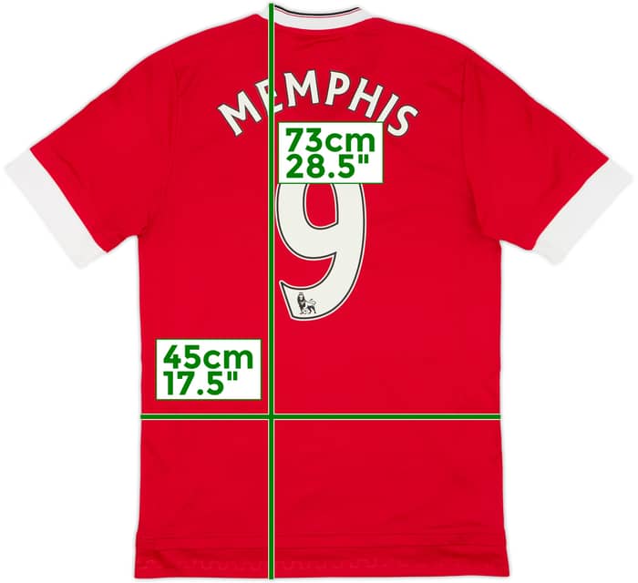 2015-16 Manchester United Home Shirt Memphis #9 - 7/10 - (S)