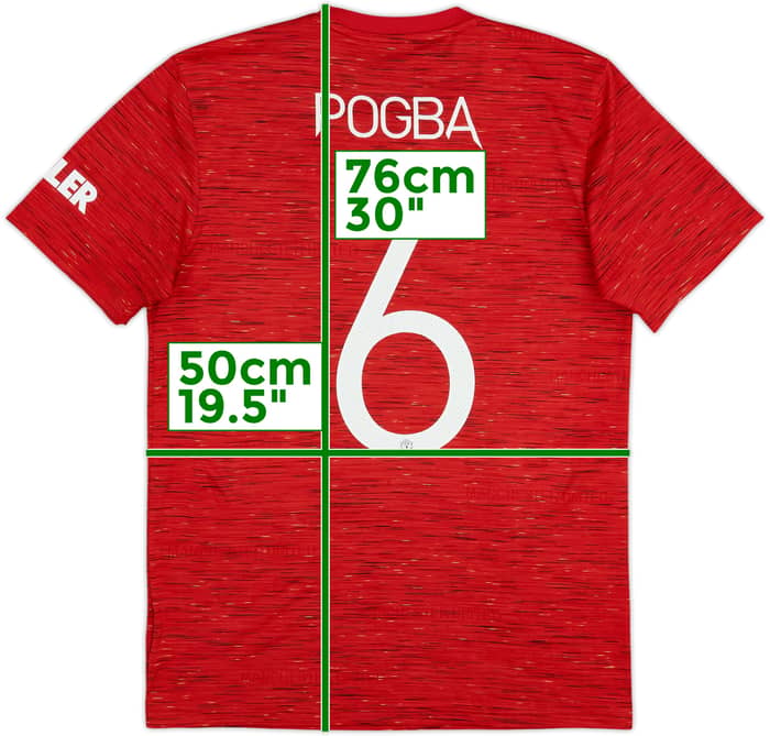 2020-21 Manchester United Home Shirt Pogba #6 - 6/10 - (M)