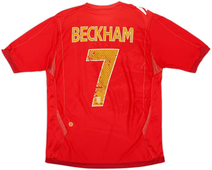 2006-08 England Away Shirt Beckham #7 - 4/10 - (M)