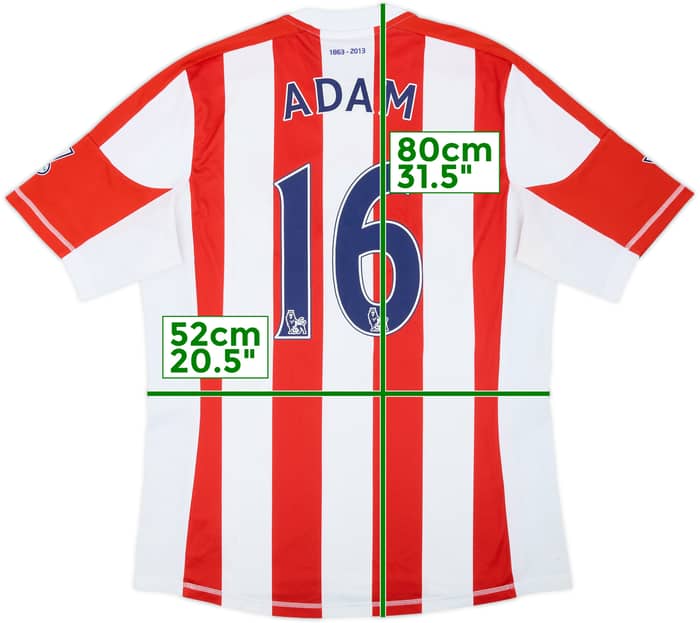 2012-13 Stoke 150 Years Home Shirt Adam #16 - 6/10 - (L)