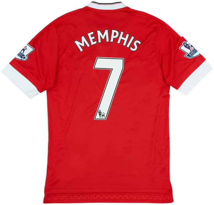 2015-16 Manchester United Home Shirt Memphis #7 - 8/10 - (S)