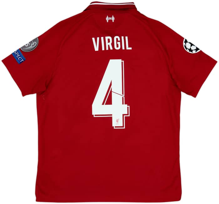 2018-19 Liverpool Home Shirt Virgil #4 - 6/10 - (L)