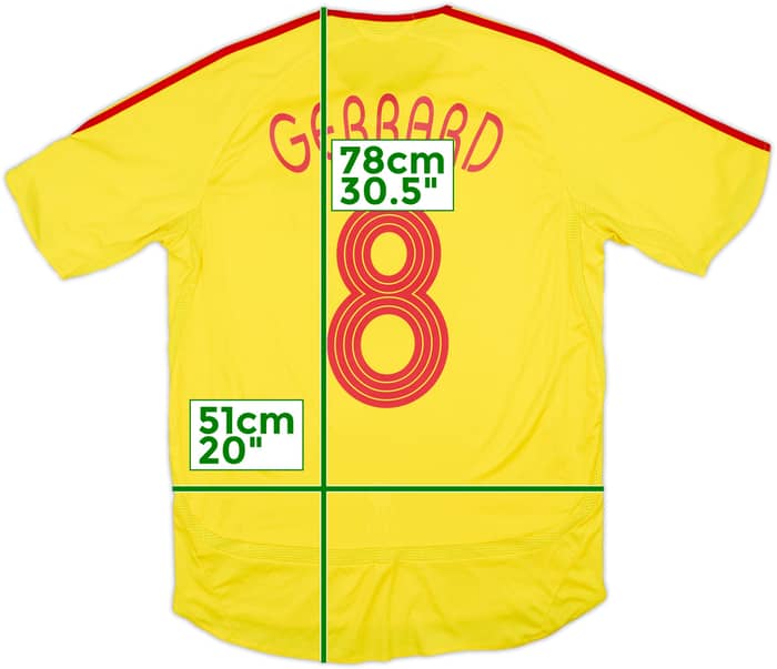 2006-07 Liverpool Away Shirt Gerrard #8 - 5/10 - (M)
