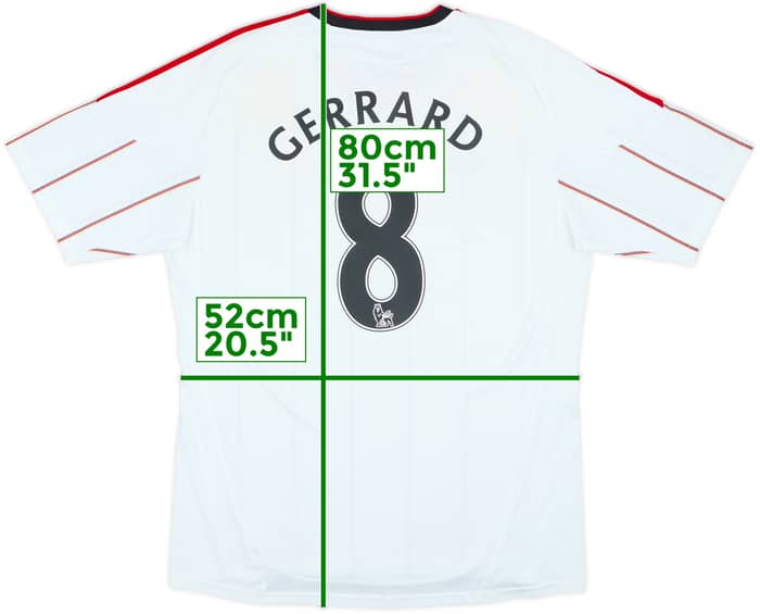 2010-11 Liverpool Away Shirt Gerrard #8 - 5/10 - (L)