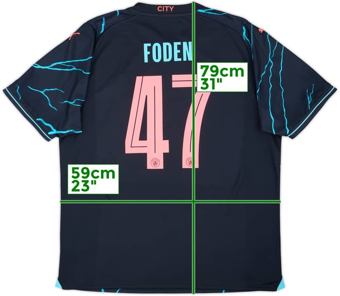 2023-24 Manchester City Third Shirt Foden #47 - 8/10 - (XL)
