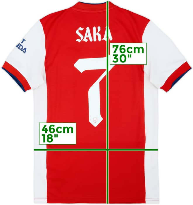 2021-22 Arsenal Home Shirt Saka #7 - 5/10 - (S)