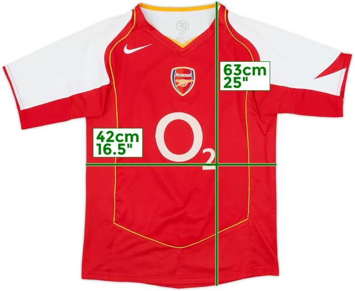2004-05 Arsenal Home Shirt - 7/10 - (13-14 Years)