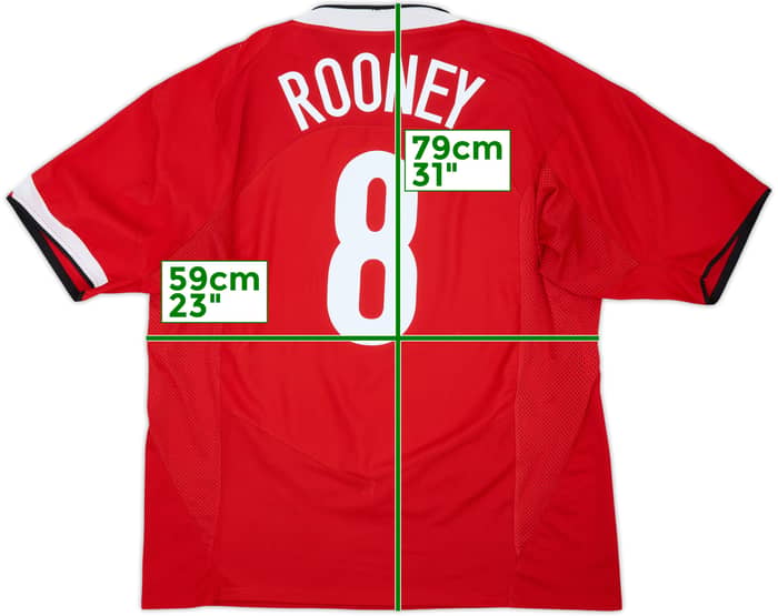2004-06 Manchester United Home Shirt Rooney #8 - 6/10 - (XXL)