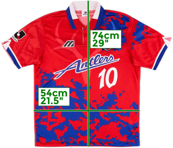 1995-97 Kashima Antlers Home Shirt #10 - 8/10 - (L)