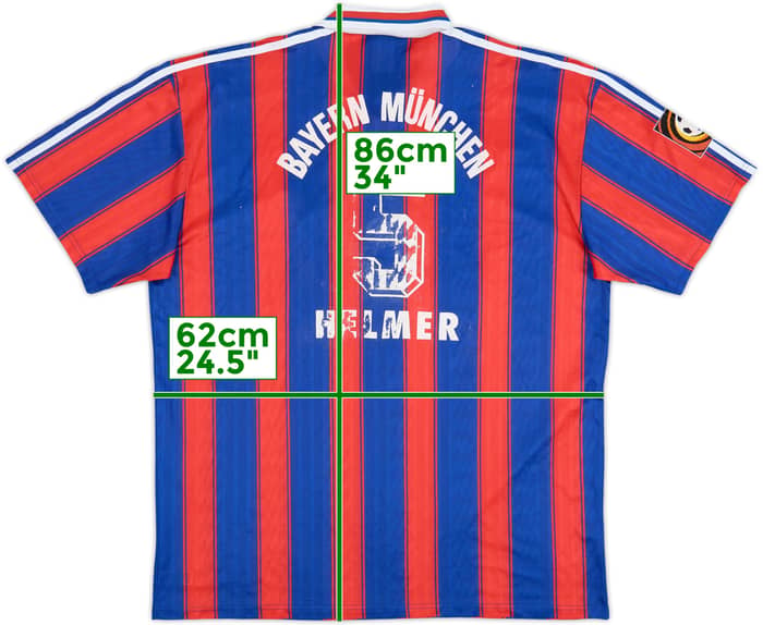 1995-97 Bayern Munich Home Shirt Helmer #5 - 4/10 - (XXL)