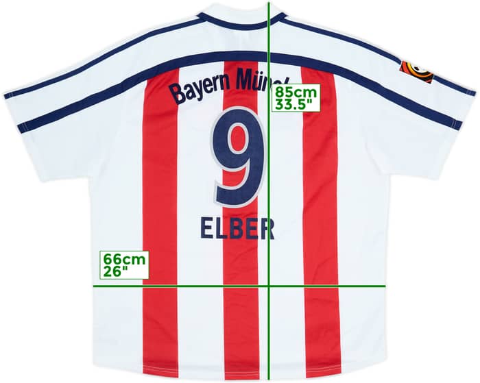 2000-01 Bayern Munich Maillot extérieur Elber #9 - 8/10 - (XXL)