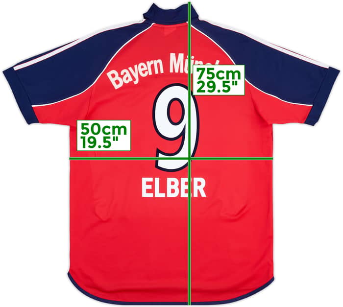1999-01 Bayern Munich Home Shirt Elber #9 - 8/10 - (15-16 Years)