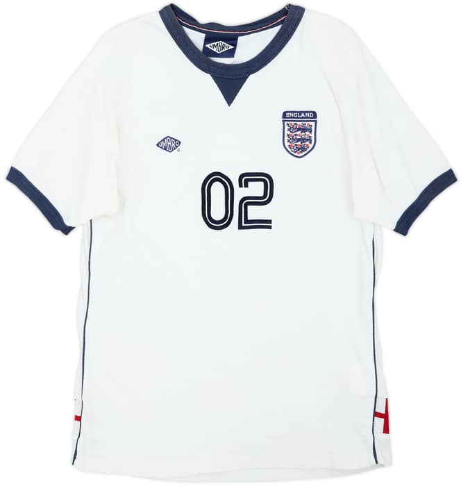 2002-03 England Umbro Retro Camiseta de Algodón #02 - 6/10 - (L)