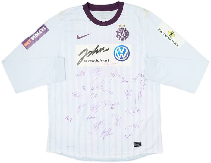 2011-12 Austria Vienna Youth Match Issue Squad Signed Away L/S Shirt #28