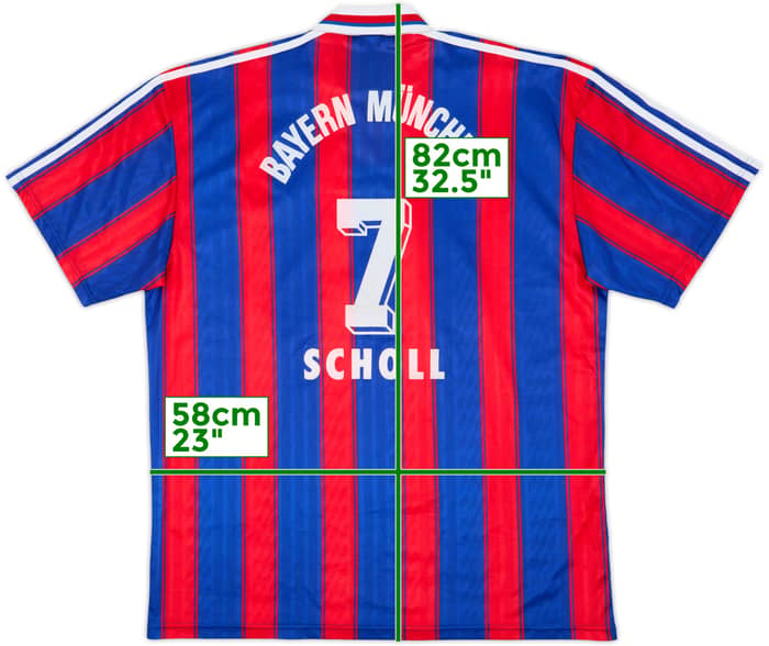 1995-97 Bayern Munich Maillot domicile Scholl #7 - 8/10 - (XXL)
