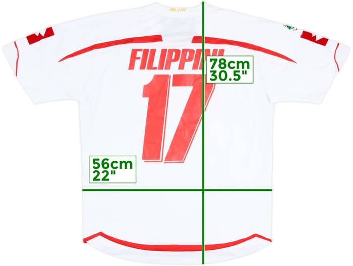 2009-10 Padova Match Issue Home Shirt Filippini #17