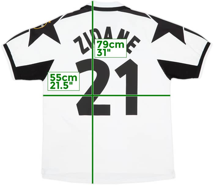 1999-00 Juventus Away Shirt Zidane #21 - 8/10 - (L)