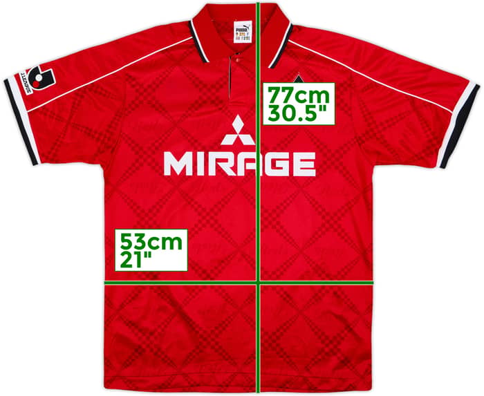 1998 Urawa Red Diamonds Home Shirt - 10/10 - (L)