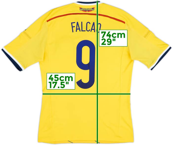 2014-15 Colombia Home Shirt Falcao #9 - 6/10 - (S)