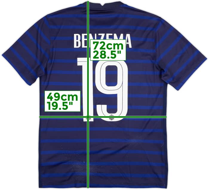 2020-21 France Home Shirt Benzema #19 - 8/10 - (M)