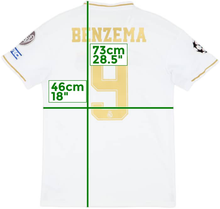 2019-20 Real Madrid Camiseta Local Benzema #9 - 6/10 - (S)