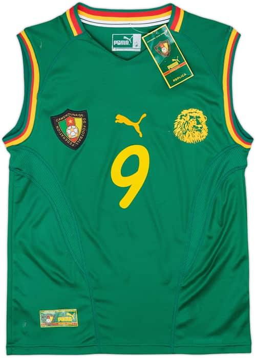 2002 Cameroon Home Vest Shirt Eto'o #9 (S)