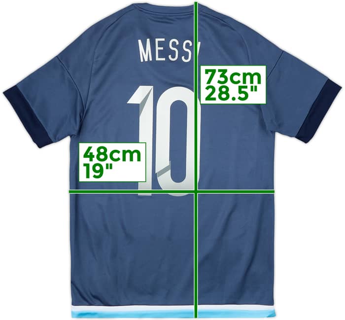 Camiseta de visitante de Argentina 2015-16 Messi #10 (S)