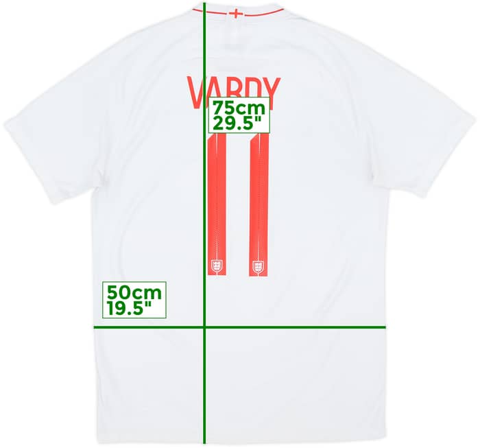 2018-19 England Camiseta Local Vardy #11 - 6/10 - (L)