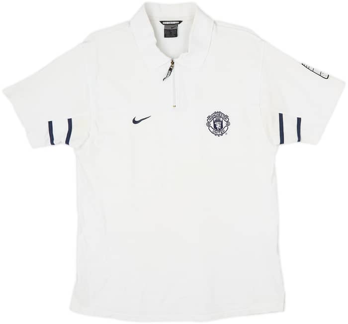 2003-04 Manchester United Nike 1/4 Zip Polo Shirt - 8/10 - (M)
