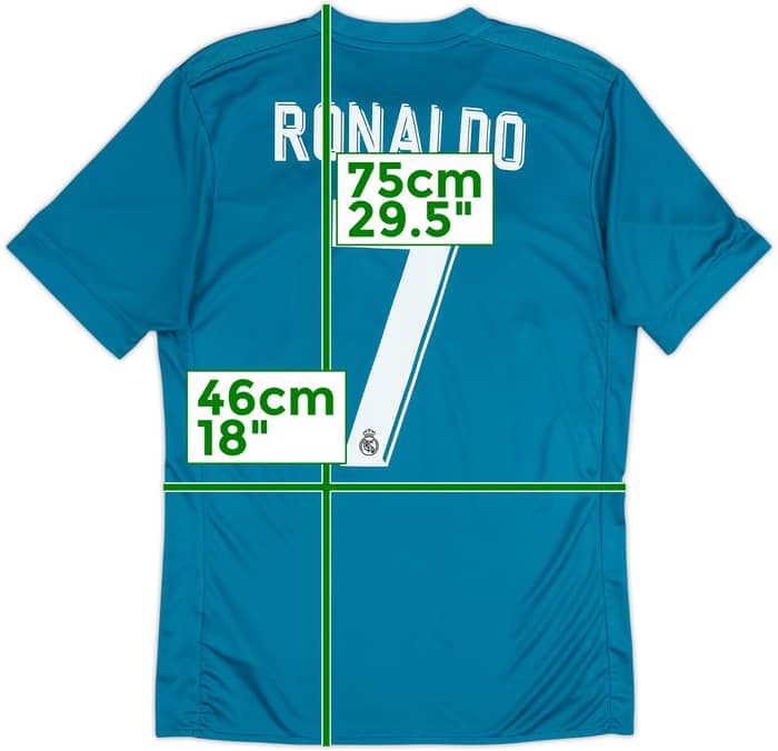 Camiseta de la tercera equipación del Real Madrid 2017-18 Ronaldo #7 - 8/10 - (S)