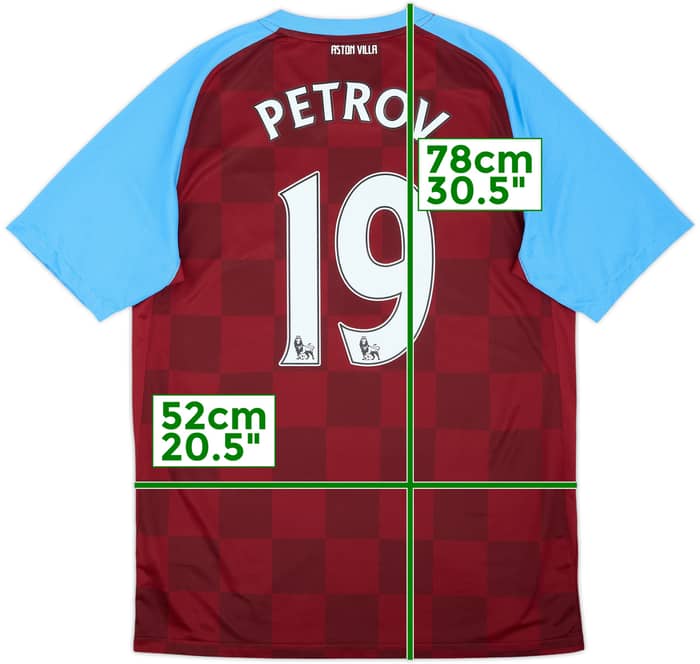 2011-12 Aston Villa Home Shirt Petrov #19 - 8/10 - (M)