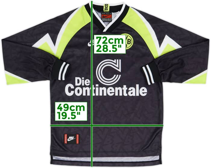 1995-96 Borussia Dortmund Visitante Camiseta Manga Larga - 9/10 - (S)