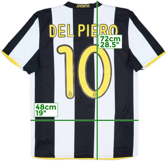 2008-09 Juventus Home Shirt Del Piero #10 - 8/10 - (S)