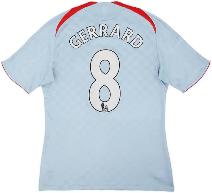 Camiseta de visitante del Liverpool 2008-09 Gerrard #8 - 5/10 - (M)
