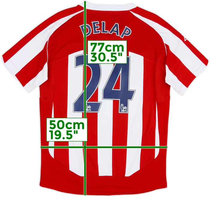 2009-10 Stoke City Home Shirt Delap #24 - 6/10 - (M)