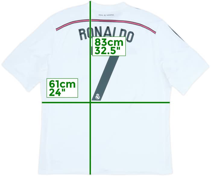 2014-15 Real Madrid Home Shirt Ronaldo #7 - 6/10 - (XXL)