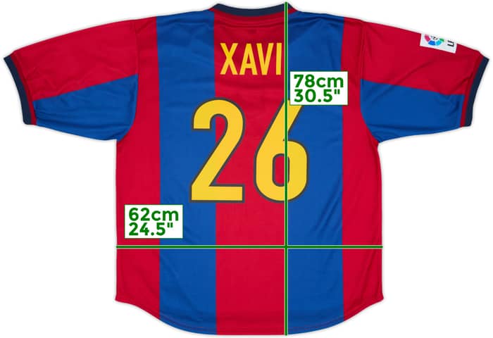 1998-00 Barcelona Camiseta Local Xavi #26 - 8/10 - (XL)